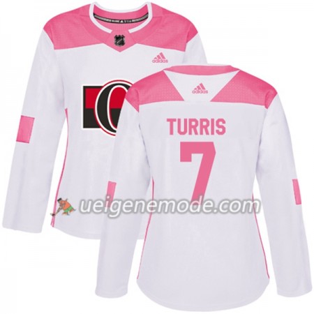 Dame Eishockey Ottawa Senators Trikot Kyle Turris 7 Adidas 2017-2018 Weiß Pink Fashion Authentic